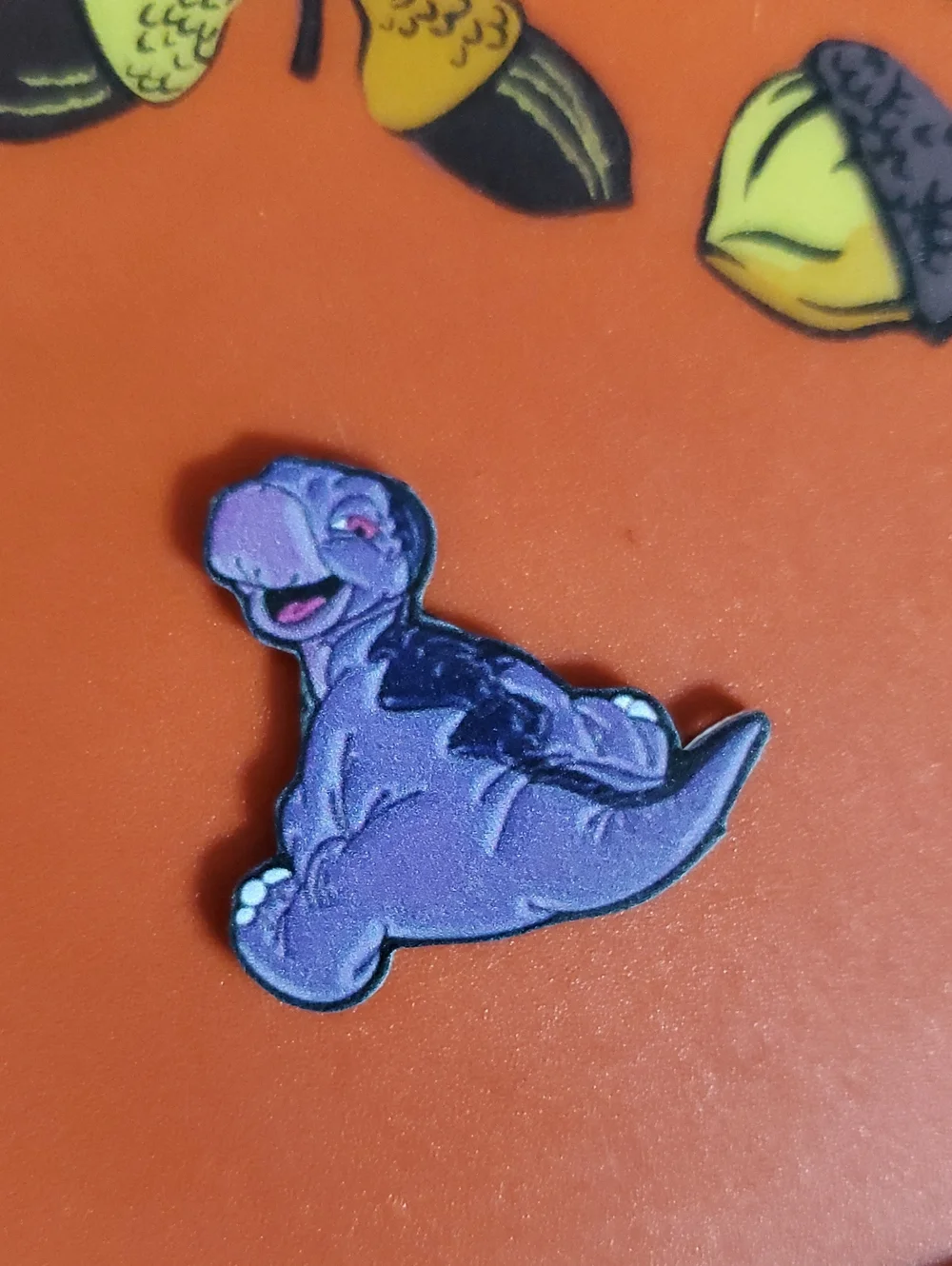 Purple Dinosaur Acrylic Pin
